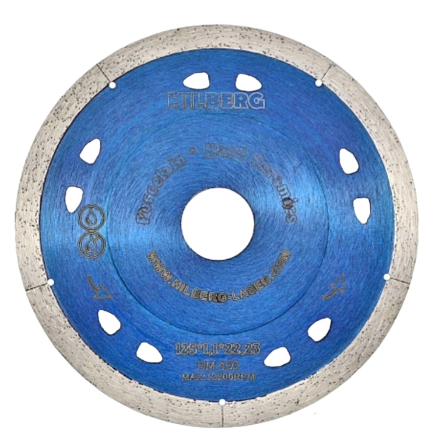 Алмазний диск d 125 мм Hilberg Extra Thin 1,1 mm по Керамограніту
