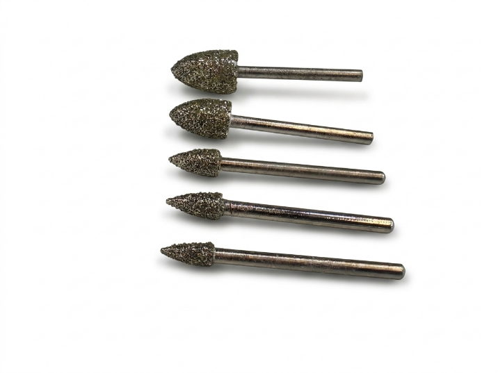 Алмазна фреза (бор) “пулька” — 30 mesh, хвостовик 3 мм
