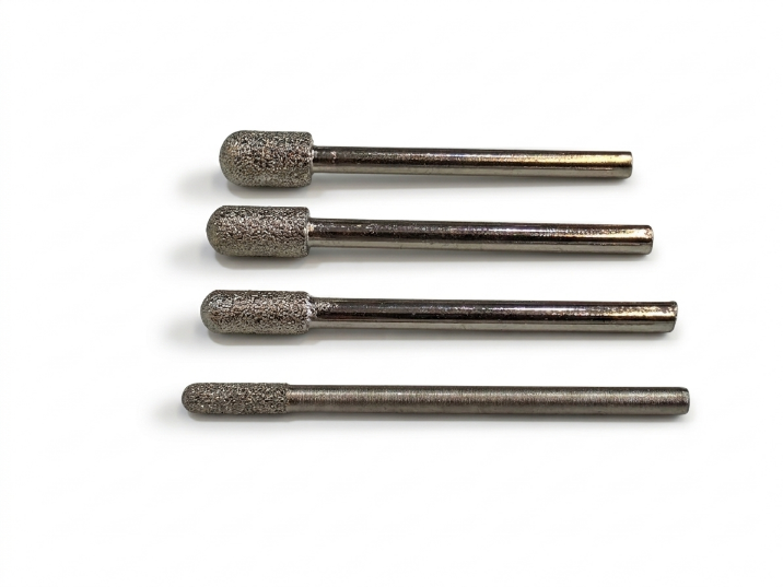 Алмазна фреза (бор) «Заокруглений циліндр» (вакуумне спікання) — 3 мм