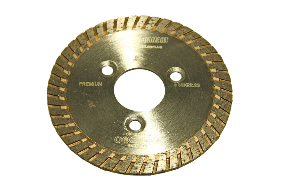 Алмазный отрезной диск турбо для  гранита, габбро d 80 мм